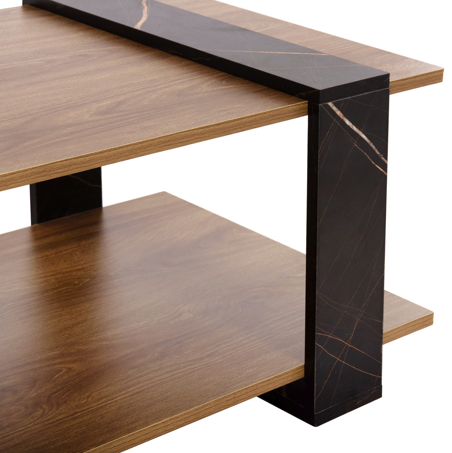 trapezi-salonioy-fb9895012-melamini-se-f-6 ΤΡΑΠΕΖΙ ΣΑΛΟΝΙΟΥ FB98950.12 ΜΕΛΑΜΙΝΗ ΣΕ ΦΥΣΙΚΟ-ΜΑΥΡΟ ΜΑΡΜΑΡΟ 80Χ50Χ35Υεκ. - Image 7