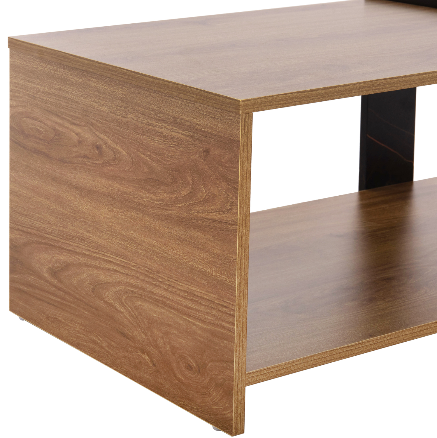 trapezi-salonioy-fb9895012-melamini-se-f-7 ΤΡΑΠΕΖΙ ΣΑΛΟΝΙΟΥ FB98950.12 ΜΕΛΑΜΙΝΗ ΣΕ ΦΥΣΙΚΟ-ΜΑΥΡΟ ΜΑΡΜΑΡΟ 80Χ50Χ35Υεκ. - Image 8