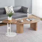 ΤΡΑΠΕΖΙ ΣΑΛΟΝΙΟΥ ΟΒΑΛ FB918327 MDF ΣΕ SONAMA ΧΡΩΜΑ 110x60x40Υεκ - Image 2