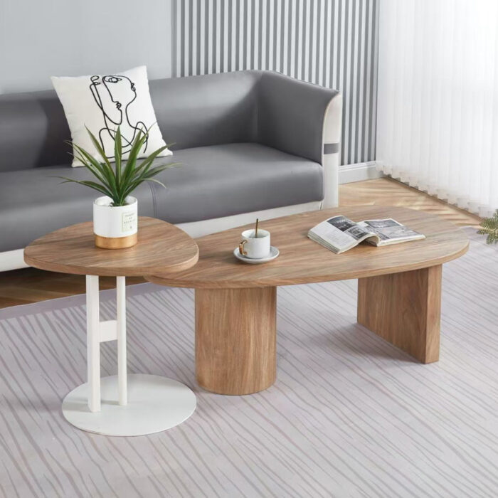ΤΡΑΠΕΖΙ ΣΑΛΟΝΙΟΥ ΟΒΑΛ FB918327 MDF ΣΕ SONAMA ΧΡΩΜΑ 110x60x40Υεκ - Image 2