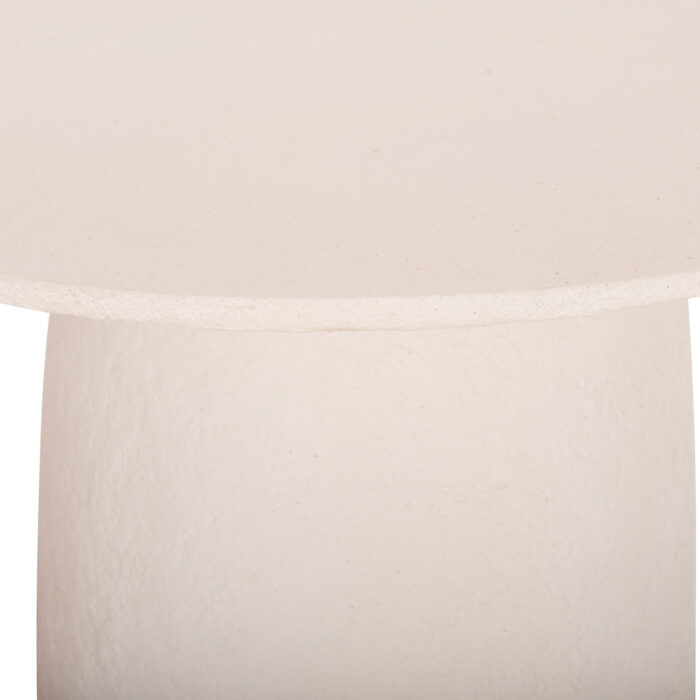 ΤΡΑΠΕΖΙ ΤΡΑΠΕΖΑΡΙΑΣ ΣΤΡΟΓΓΥΛΟ FB918154.02 FIBER CEMENT ΛΕΥΚΟ--Φ119,5x75,5Υεκ. - Image 8
