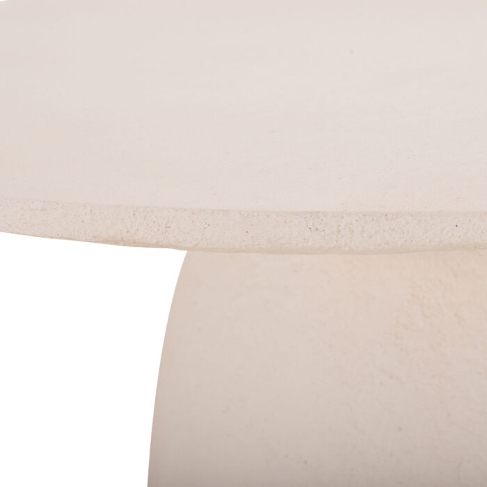 ΤΡΑΠΕΖΙ ΤΡΑΠΕΖΑΡΙΑΣ ΣΤΡΟΓΓΥΛΟ FB918154.02 FIBER CEMENT ΛΕΥΚΟ--Φ119,5x75,5Υεκ. - Image 10
