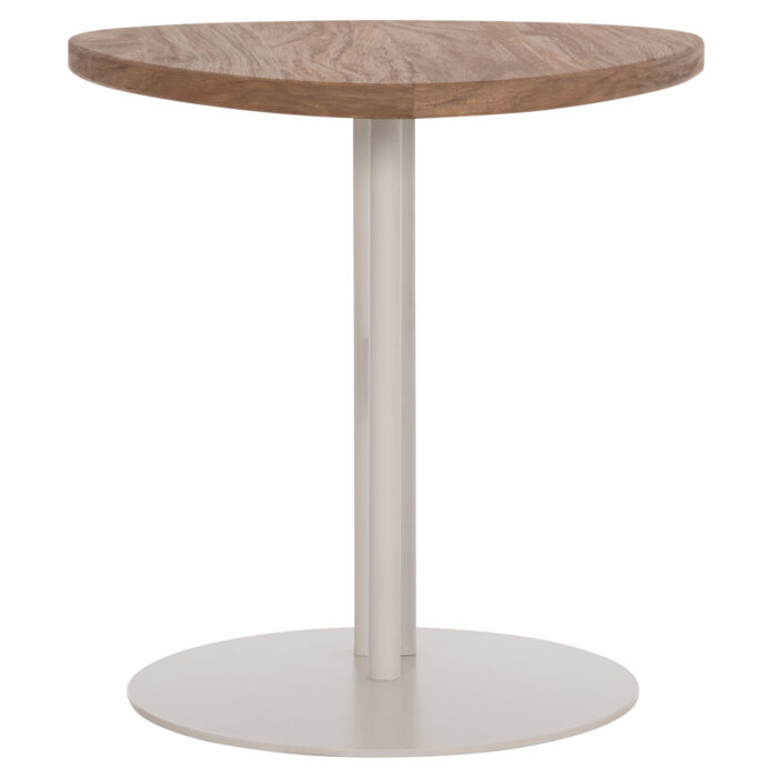 ΒΟΗΘΗΤΙΚΟ ΤΡΑΠΕΖΙ ΟΒΑΛ FB918328 MDF SONAMA--ΜΕΤΑΛΛΟ ΛΕΥΚΟ 50x50x51Υεκ. - Image 6