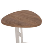 ΒΟΗΘΗΤΙΚΟ ΤΡΑΠΕΖΙ ΟΒΑΛ FB918328 MDF SONAMA--ΜΕΤΑΛΛΟ ΛΕΥΚΟ 50x50x51Υεκ. - Image 7