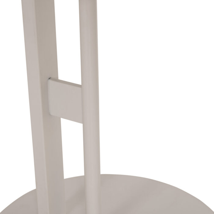 ΒΟΗΘΗΤΙΚΟ ΤΡΑΠΕΖΙ ΟΒΑΛ FB918328 MDF SONAMA--ΜΕΤΑΛΛΟ ΛΕΥΚΟ 50x50x51Υεκ. - Image 9