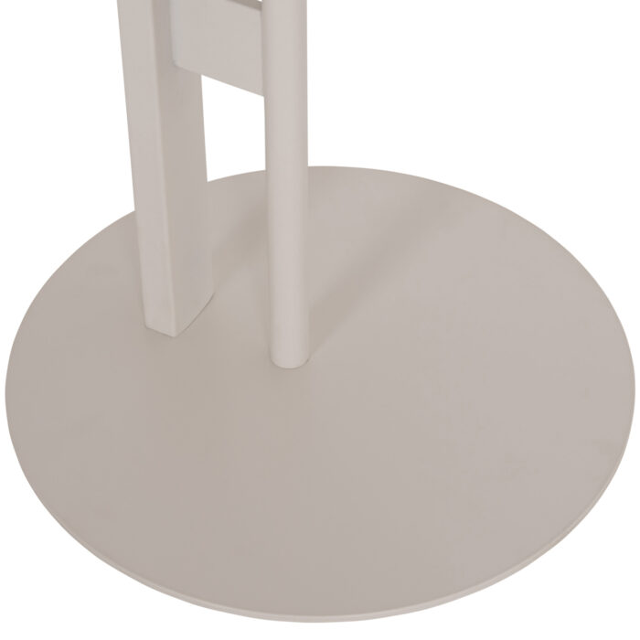 ΒΟΗΘΗΤΙΚΟ ΤΡΑΠΕΖΙ ΟΒΑΛ FB918328 MDF SONAMA--ΜΕΤΑΛΛΟ ΛΕΥΚΟ 50x50x51Υεκ. - Image 10