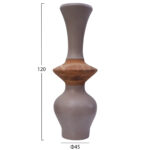 ΔΙΑΚΟΣΜΗΤΙΚΟ ΒΑΖΟ ΔΑΠΕΔΟY FB94660.05S FIBER CEMENT TAUPE--ΞΥΛΟ ΤΕΑΚ Φ45x120Υεκ - Image 2