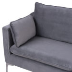 ΚΑΝΑΠΕΣ 3ΘΕΣΙΟΣ ΓΚΡΙ ΒΕΛΟΥΔΟ & ΜΕΤΑΛΛΙΚΑ ΠΟΔΙΑ ΧΡΩΜΙΟΥ FB93136.31 208x81x95 εκ. - Image 6