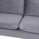 ΚΑΝΑΠΕΣ 3ΘΕΣΙΟΣ ΓΚΡΙ ΒΕΛΟΥΔΟ & ΜΕΤΑΛΛΙΚΑ ΠΟΔΙΑ ΧΡΩΜΙΟΥ FB93136.31 208x81x95 εκ. - Image 7