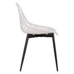 ΚΑΡΕΚΛΑ ΠΟΛΥΠΡΟΠΥΛΕΝΙΟΥ ΛΕΥΚΗ ΜΕ ΜΕΤΑΛΛΙΚΑ ΠΟΔΙΑ ΜΑΥΡΑ FB99524.01 52x53x82Υ εκ. - Image 4