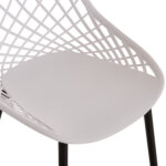 ΚΑΡΕΚΛΑ ΠΟΛΥΠΡΟΠΥΛΕΝΙΟΥ ΛΕΥΚΗ ΜΕ ΜΕΤΑΛΛΙΚΑ ΠΟΔΙΑ ΜΑΥΡΑ FB99524.01 52x53x82Υ εκ. - Image 8