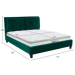 ΚΡΕΒΑΤΙ ΜΕ ΣΤΡΩΜΑ FB921284.06 ΚΥΠΑΡΙΣΣΙ ΒΕΛΟΥΔΟ--ΓΙΑ 160x200εκ - Image 3