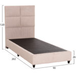 ΚΡΕΒΑΤΙ ΜΟΝΟ FB9652.32 ΜΠΕΖ TEDDY ΥΦΑΣΜΑ ΓΙΑ ΣΤΡΩΜΑ 90x200εκ - Image 2
