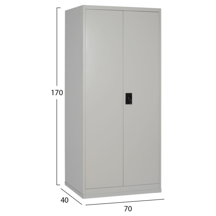ΝΤΟΥΛΑΠΑ 2ΦΥΛΛΗ ΜΕΤΑΛΛΙΚΗ FB95748.21 ME 3 ΡΑΦΙΑ & ΚΛΕΙΔΑΡΙΑ 70x40x170Υεκ. - Image 2