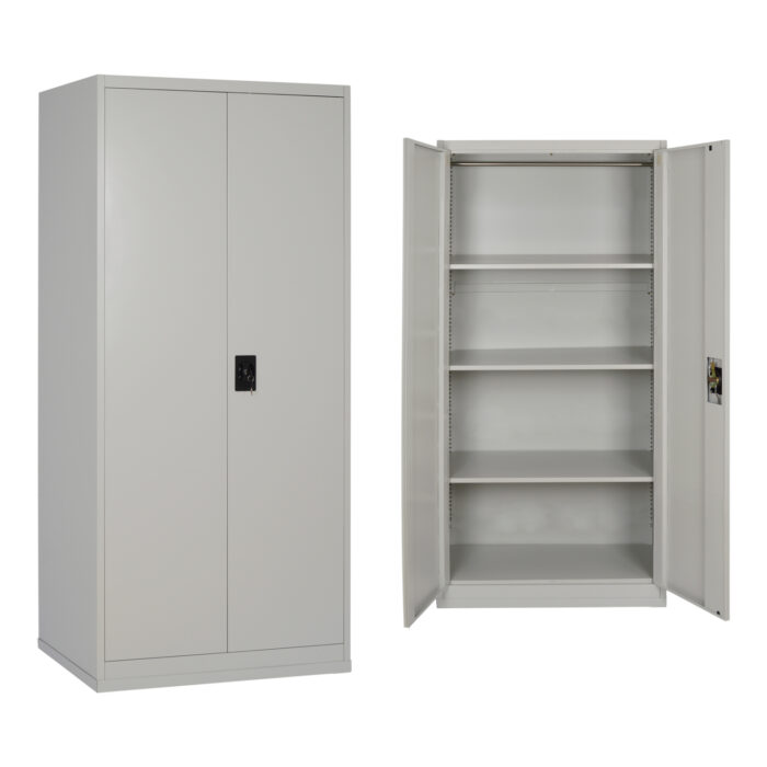 ΝΤΟΥΛΑΠΑ 2ΦΥΛΛΗ ΜΕΤΑΛΛΙΚΗ FB95748.21 ME 3 ΡΑΦΙΑ & ΚΛΕΙΔΑΡΙΑ 70x40x170Υεκ. - Image 1