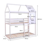 ΠΑΙΔΙΚΗ ΚΟΥΚΕΤΑ ΣΠΙΤΑΚΙ  τ.MONTESSORI FB9705.03 ΞΥΛΟ ΠΕΥΚΟΥ ΣΕ ΛΕΥΚΟ-ΣΤΡΩΜΑΤΑ 190x90εκ - Image 2