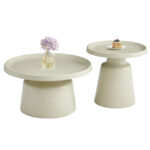 ΣΕΤ 2 ΤΡΑΠΕΖΙΑ ΣΑΛΟΝΙΟΥ FB918304.04 ΜΕΤΑΛΛΟ ΣΕ ΣΑΜΠΑΝΙ Φ50εκ & Φ70εκ