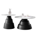 ΣΕΤ 2 ΤΡΑΠΕΖΙΑ ΣΑΛΟΝΙΟΥ FB918306.02 SINTERED STONE TOP- SNOW WHITE ΧΡΩΜΑ Φ50 & Φ70