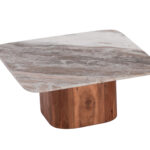 ΣΕΤ 2ΤΜΧ ΤΡΑΠΕΖΙΑ ΣΑΛΟΝΙΟΥ FB921079 ΓΚΡΙ ΜΑΡΜΑΡΟ-ΞΥΛΟ ΑΚΑΚΙΑΣ 100.5x100.5x40 εκ. & 80,5x80,5x37 εκ. - Image 10