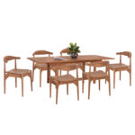 ΣΕΤ ΤΡΑΠΕΖΑΡΙΑΣ FB921292 ΤΡΑΠΕΖΙ ΕΠΕΚΤΕΙΝΟΜΕΝΟ & 6 ΠΟΛΥΘΡΟΝΕΣ--ΤΕΑΚ