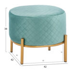 ΣΚΑΜΠΟ FB98638.07 ΑΠΟ ΦΥΣΤΙΚΙ ΒΕΛΟΥΔΟ ΜΕ ΧΡΥΣΗ ΒΑΣΗ 42x42x38Υ εκ. - Image 2