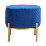 ΣΚΑΜΠΟ FB98638.08 ΑΠΟ ΜΠΛΕ ΒΕΛΟΥΔΟ ΜΕ ΧΡΥΣΗ ΒΑΣΗ 42x42x38Υ εκ. - Image 3