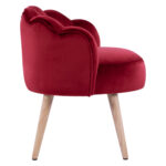 ΣΚΑΜΠΟ ΜΕ ΠΛΑΤΗ FB98628.06 ΑΠΟ ΚΟΚΚΙΝΟ ΒΕΛΟΥΔΟ 55x52x60Υ εκ. - Image 4