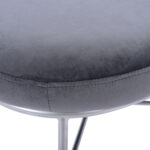 ΣΚΑΜΠΟ ΥΠΟΠΟΔΙΟ FB98640.01 ΑΠΟ ΓΚΡΙ ΒΕΛΟΥΔΟ ΜΕ ΑΣΗΜΙ ΒΑΣΗ 55x46x38Υ εκ. - Image 5