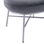 ΣΚΑΜΠΟ ΥΠΟΠΟΔΙΟ FB98640.01 ΑΠΟ ΓΚΡΙ ΒΕΛΟΥΔΟ ΜΕ ΑΣΗΜΙ ΒΑΣΗ 55x46x38Υ εκ. - Image 6