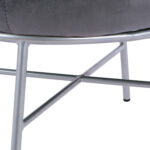 ΣΚΑΜΠΟ ΥΠΟΠΟΔΙΟ FB98640.01 ΑΠΟ ΓΚΡΙ ΒΕΛΟΥΔΟ ΜΕ ΑΣΗΜΙ ΒΑΣΗ 55x46x38Υ εκ. - Image 8