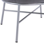 ΣΚΑΜΠΟ ΥΠΟΠΟΔΙΟ FB98640.01 ΑΠΟ ΓΚΡΙ ΒΕΛΟΥΔΟ ΜΕ ΑΣΗΜΙ ΒΑΣΗ 55x46x38Υ εκ. - Image 9