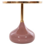 ΤΡΑΠΕΖΙ ΒΟΗΘΗΤΙΚΟ ΣΤΡΟΓΓΥΛΟ FB94241.06 ΜΕΤΑΛΛΟ ΣΕ ΣΟΜΟΝ-ΜΠΕΖ Φ46x46,5Υεκ. - Image 3