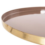 ΤΡΑΠΕΖΙ ΒΟΗΘΗΤΙΚΟ ΣΤΡΟΓΓΥΛΟ FB94241.06 ΜΕΤΑΛΛΟ ΣΕ ΣΟΜΟΝ-ΜΠΕΖ Φ46x46,5Υεκ. - Image 4