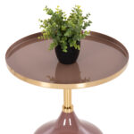 ΤΡΑΠΕΖΙ ΒΟΗΘΗΤΙΚΟ ΣΤΡΟΓΓΥΛΟ FB94241.06 ΜΕΤΑΛΛΟ ΣΕ ΣΟΜΟΝ-ΜΠΕΖ Φ46x46,5Υεκ. - Image 7