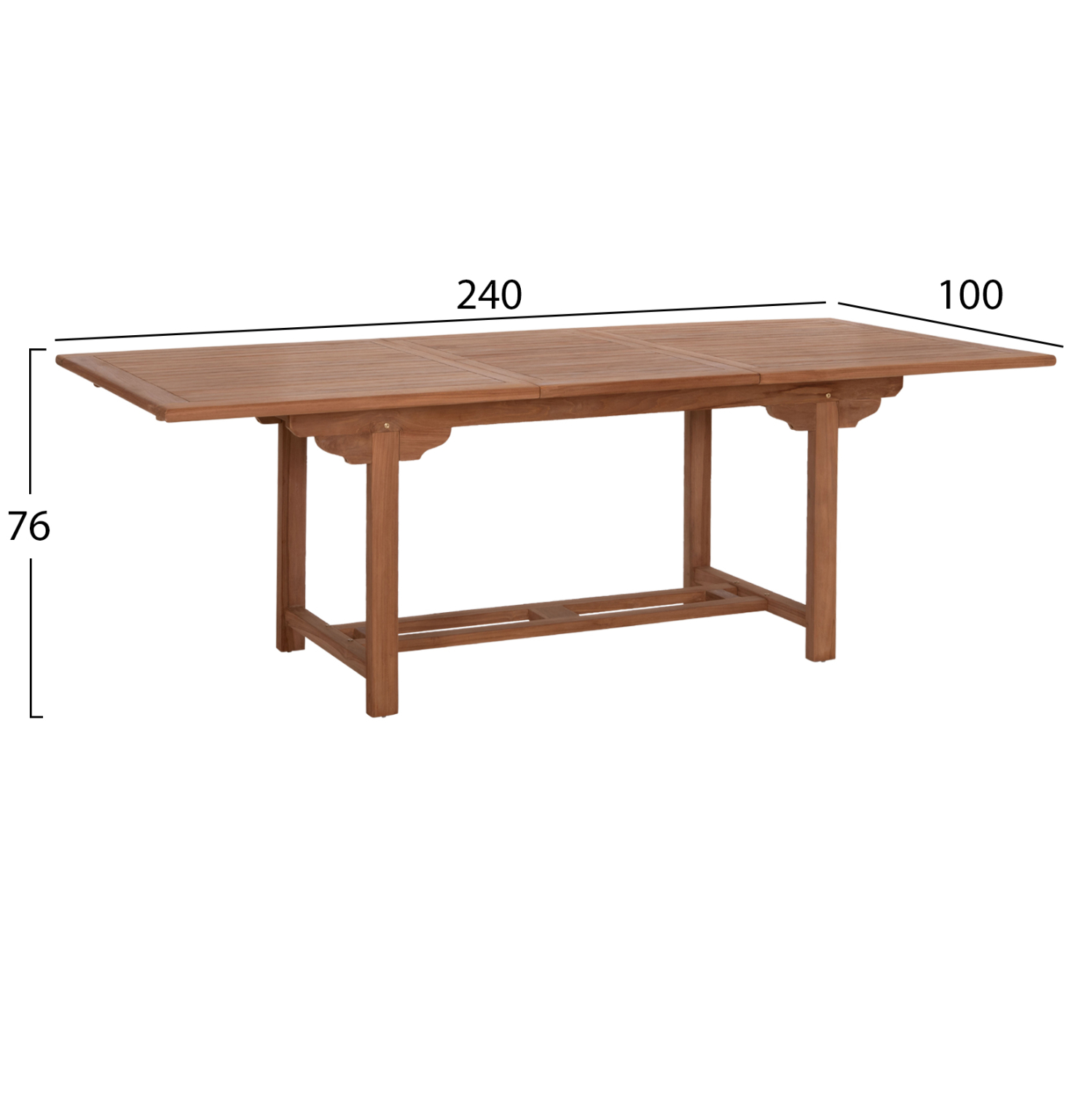 trapezi-trapezarias-anoigomeno-fb96376-x-1 TΡΑΠΕΖΙ ΤΡΑΠΕΖΑΡΙΑΣ ΑΝΟΙΓΟΜΕΝΟ FB96376 ΞΥΛΟ TEAK ΣΕ ΦΥΣΙΚΟ 180-240x100x76Υεκ - Image 2