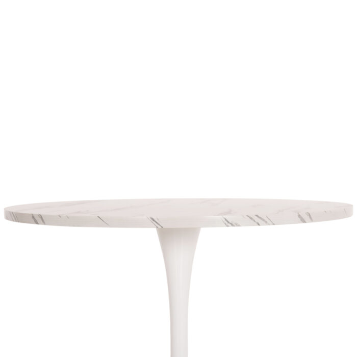 ΤΡΑΠΕΖΙ ΤΡΑΠΕΖΑΡΙΑΣ FB99421.11 ΣΤΡΟΓΓΥΛΟ WHITE MARBLE Φ90x74Υεκ. - Image 4