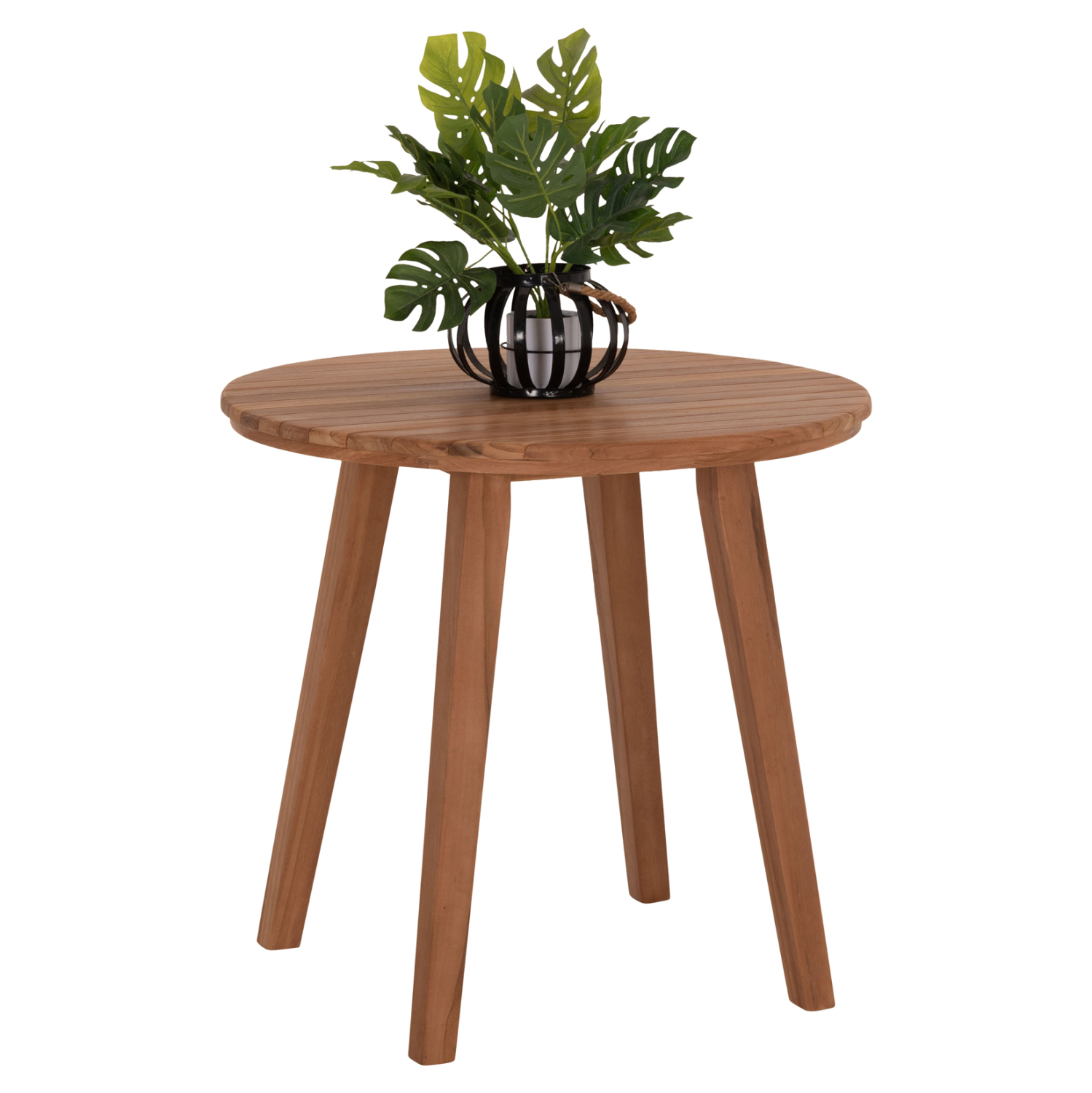 trapezi-trapezarias-stroggylo-fb96379-xy TΡΑΠΕΖΙ ΤΡΑΠΕΖΑΡΙΑΣ ΣΤΡΟΓΓΥΛΟ FB96379 ΞΥΛΟ TEAK Φ80x75Υεκ. - Image 1