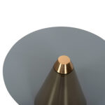 ΤΡΑΠΕΖΙA ΣΑΛΟΝΙΟΥ 2ΤΜΧ FB99919 ΜΕΤΑΛΛΟ ΧΡΥΣΟ-ΦΙΜΕ ΜΑΥΡΟ ΓΥΑΛΙ Φ80 & Φ60 εκ. - Image 5