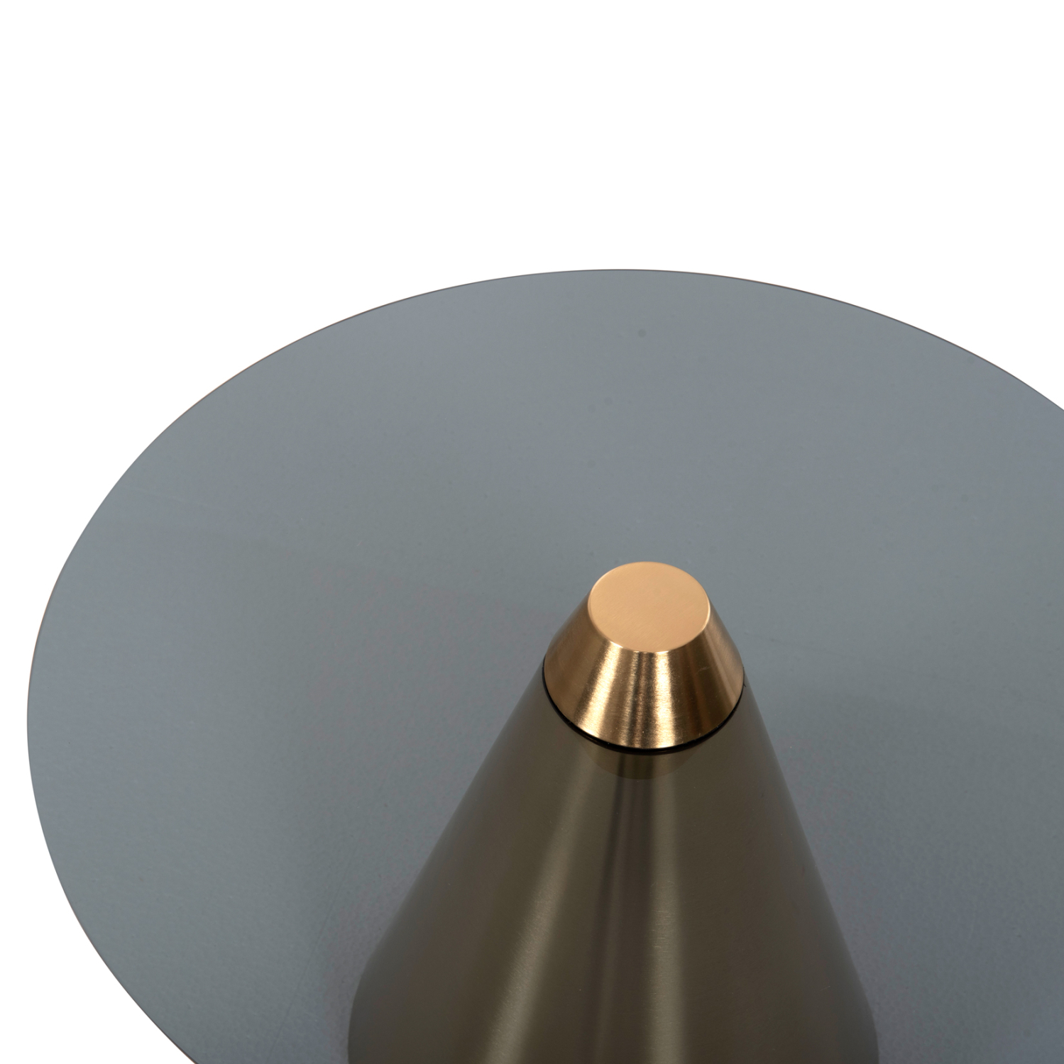 trapezia-salonioy-2tmch-fb99919-metallo-4 ΤΡΑΠΕΖΙA ΣΑΛΟΝΙΟΥ 2ΤΜΧ FB99919 ΜΕΤΑΛΛΟ ΧΡΥΣΟ-ΦΙΜΕ ΜΑΥΡΟ ΓΥΑΛΙ Φ80 & Φ60 εκ. - Image 5