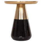 ΤΡΑΠΕΖΙA ΣΑΛΟΝΙΟΥ 2ΤΜΧ FB99922 ΜΕΤΑΛΛΟ ΕΜΑΓΙΕ-GLOSSY ΜΑΥΡΟ-ΜΑΤ ΧΡΥΣΟ  Φ50 & Φ41 εκ. - Image 8