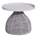 ΒΟΗΘΗΤΙΚΟ ΤΡΑΠΕΖΑΚΙ ΣΤΡΟΓΓΥΛΟ FB96477.02 ΚΡΕΜ ΑΛΟΥΜΙΝΙΟ-ΑΝΟΙΧΤΟ ΓΚΡΙ ΣΧΟΙΝΙ Φ55x45Υ