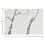 ΕΠΙΦΑΝΕΙΑ ΤΡΑΠΕΖΙΟΥ HPL ΟΡΘΟΓΩΝΙΑ FB95840.31 WHITE MARBLE 120x80εκ. - Image 2