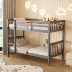 ΚΟΥΚΕΤΑ ΠΑΙΔΙΚΗ ΜΕ 2 ΣΤΡΩΜΑΤΑ FB921307.02 ΞΥΛΟ ΠΕΥΚΟΥ ΓΚΡΙ--ΣΤΡΩΜΑΤΑ 90x190εκ - Image 2