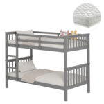 ΚΟΥΚΕΤΑ ΠΑΙΔΙΚΗ ΜΕ 2 ΣΤΡΩΜΑΤΑ FB921307.02 ΞΥΛΟ ΠΕΥΚΟΥ ΓΚΡΙ--ΣΤΡΩΜΑΤΑ 90x190εκ