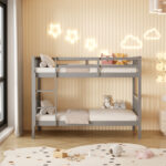 ΚΟΥΚΕΤΑ ΠΑΙΔΙΚΗ ΜΕ 2 ΣΤΡΩΜΑΤΑ FB921307.02 ΞΥΛΟ ΠΕΥΚΟΥ ΓΚΡΙ--ΣΤΡΩΜΑΤΑ 90x190εκ - Image 5