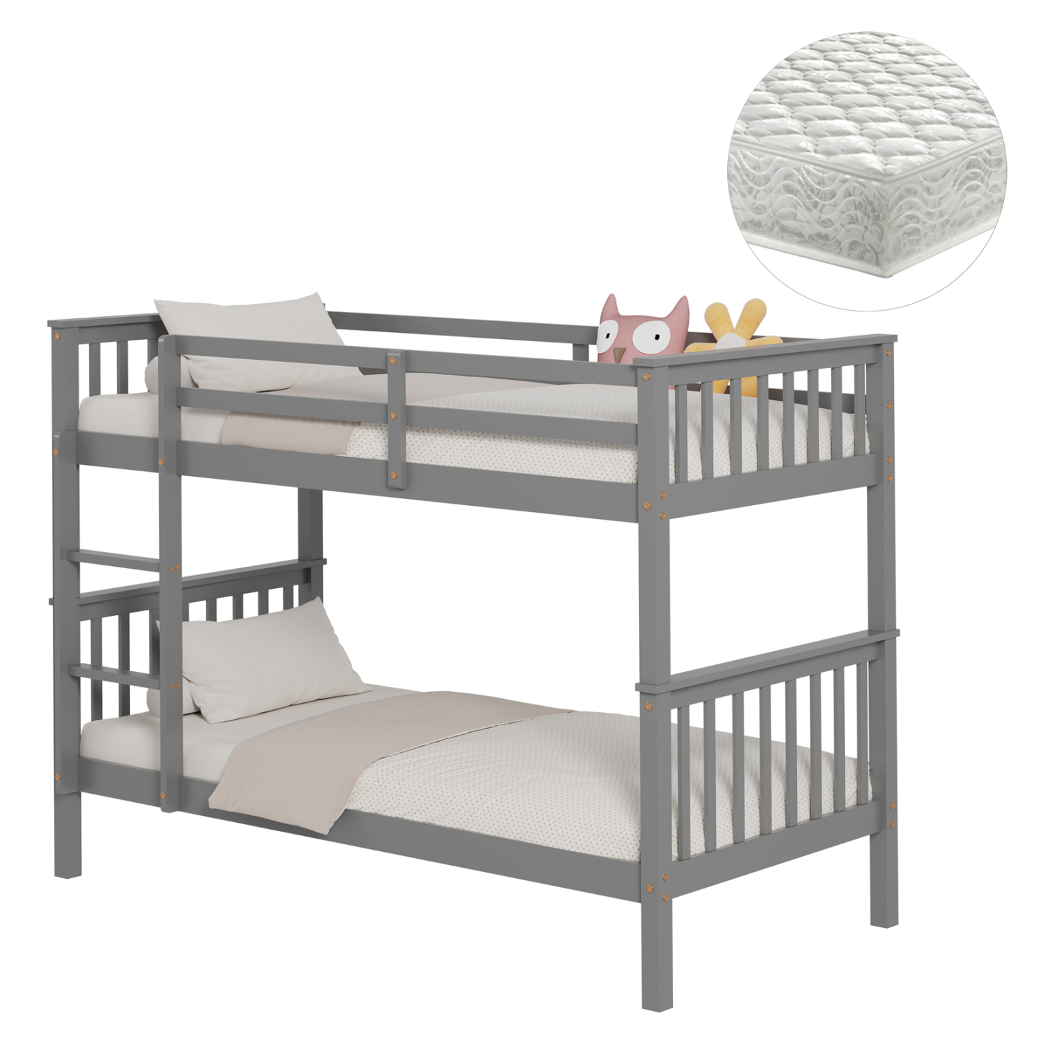 koyketa-paidiki-me-2-stromata-fb92130702 ΚΟΥΚΕΤΑ ΠΑΙΔΙΚΗ ΜΕ 2 ΣΤΡΩΜΑΤΑ FB921307.02 ΞΥΛΟ ΠΕΥΚΟΥ ΓΚΡΙ--ΣΤΡΩΜΑΤΑ 90x190εκ - Image 1