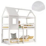 ΚΟΥΚΕΤΑ ΠΑΙΔΙΚΗ ΜΕ 2 ΣΤΡΩΜΑΤΑ FB921314.01 ΞΥΛΟ ΠΕΥΚΟΥ ΛΕΥΚΟ--ΣΤΡΩΜΑΤΑ 90x190εκ