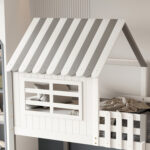 ΚΟΥΚΕΤΑ ΠΑΙΔΙΚΗ ΜΕ ΡΑΦΙΑ FB921321 ΞΥΛΟ ΠΕΥΚΟΥ ΛΕΥΚΟ/ΓΚΡΙ--ΜΕ ΣΤΡΩΜΑ 90x190εκ - Image 5