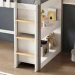 ΚΟΥΚΕΤΑ ΠΑΙΔΙΚΗ ΜΕ ΡΑΦΙΑ FB921321 ΞΥΛΟ ΠΕΥΚΟΥ ΛΕΥΚΟ/ΓΚΡΙ--ΜΕ ΣΤΡΩΜΑ 90x190εκ - Image 6