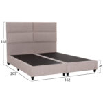 ΚΡΕΒΑΤΙ FB9616.32 ΜΠΕΖ ΥΦΑΣΜΑ ΓΙΑ ΣΤΡΩΜΑ 160x200εκ - Image 3